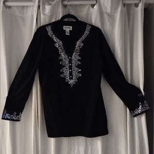 Womens Tunic sequined Sweater